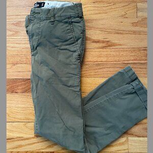 Men's Hollister Skinny Chino Pants 28 x 30 Army Green
